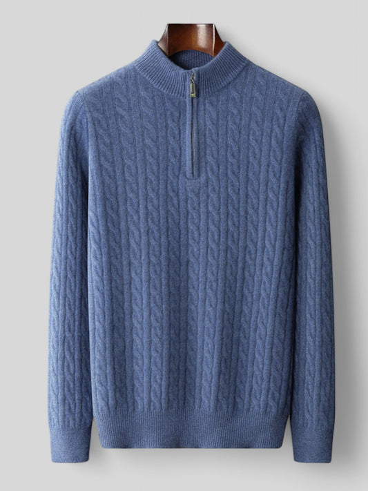 Half Zip Wool Sweater - Lenzano