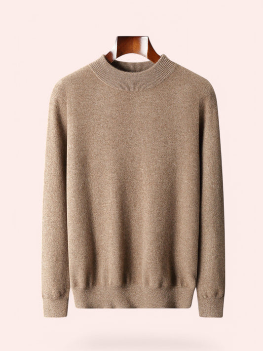 Mock Neck Wool Sweater - Lenzano